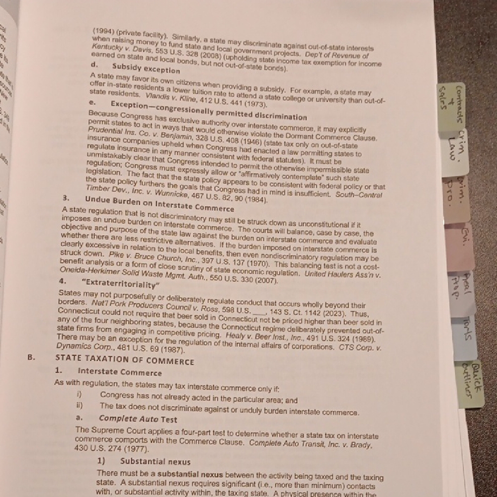 Comprehensive Law Study Guide with Tabs - Picture 2 of 3